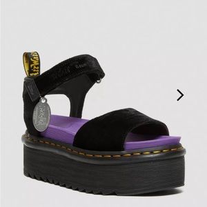 Dr. Martens STRAP X-GIRL VELVET PLATFORM SANDALS